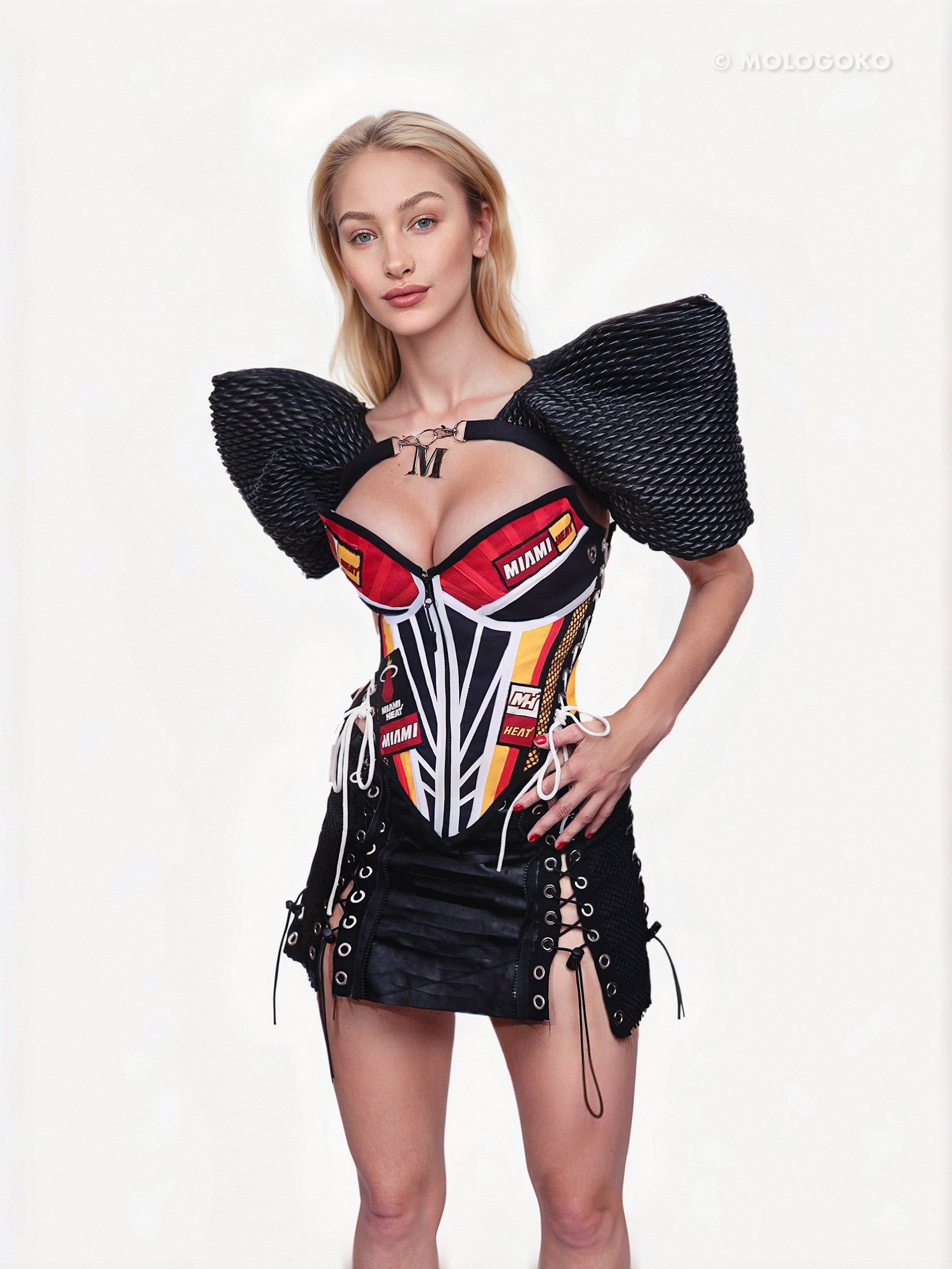MIAMI HEAT Basketball Team Corset Bustier Top - Mologoko Couture