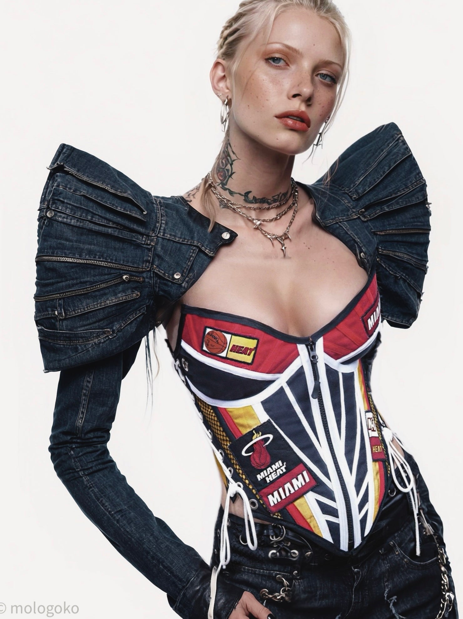 MIAMI HEAT Basketball Team Corset Bustier Top - Mologoko Couture