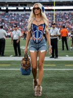 College Football UVA Cavaliers Team Fan Corset Top