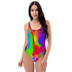 AFA Color-block scoop-back One-Piece Swimsuit
