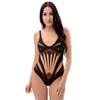 AFA The Eye Of the Tiger Faux Corset Lace One-Piece Swimsuit