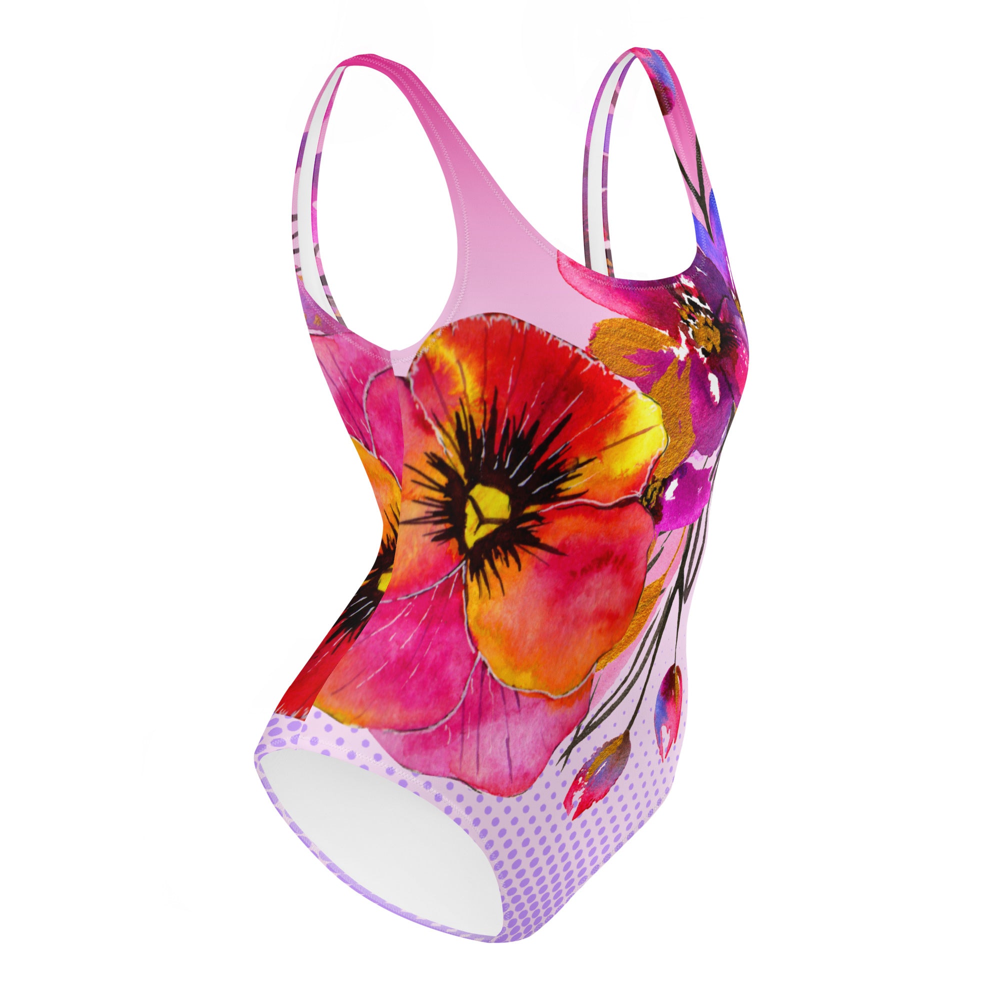AFA Velvet Roses Flower Garden One-Piece Swimsuit