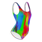 AFA Color-block scoop-back One-Piece Swimsuit
