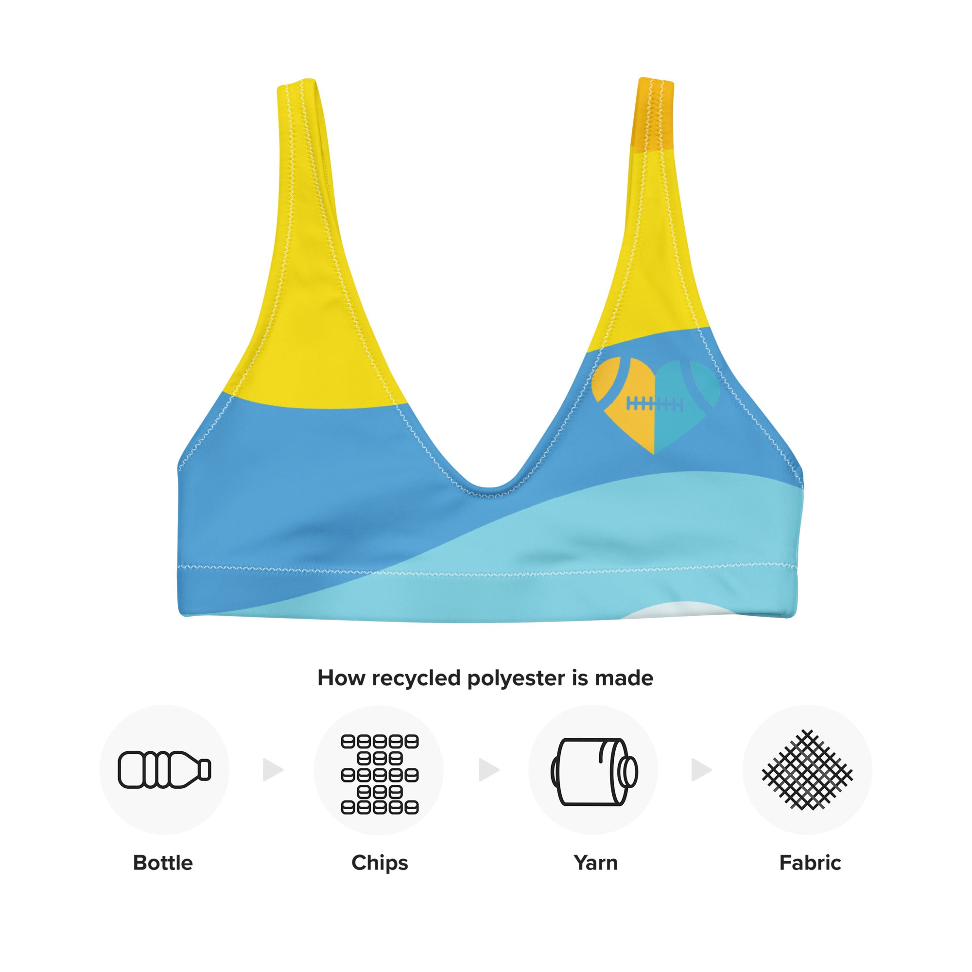 AFA I <3 UKRAINE! Recycled padded bikini top