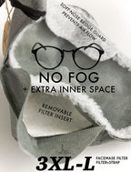 L – XXXL (2XL -3XL) EXTRA LARGE BEARD FACE COVER – FILTER + CARRYING STRAP