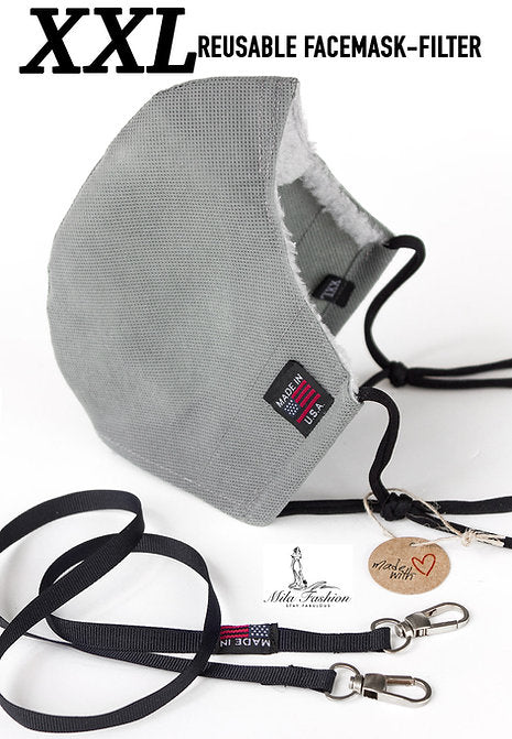 L – XXXL (2XL -3XL) EXTRA LARGE BEARD FACE COVER – FILTER + CARRYING STRAP