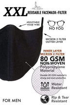 L – XXXL (2XL -3XL) EXTRA LARGE BEARD FACE COVER – FILTER + CARRYING STRAP