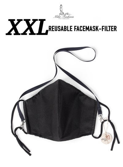 L – XXXL (2XL -3XL) EXTRA LARGE BEARD FACE COVER – FILTER + CARRYING STRAP