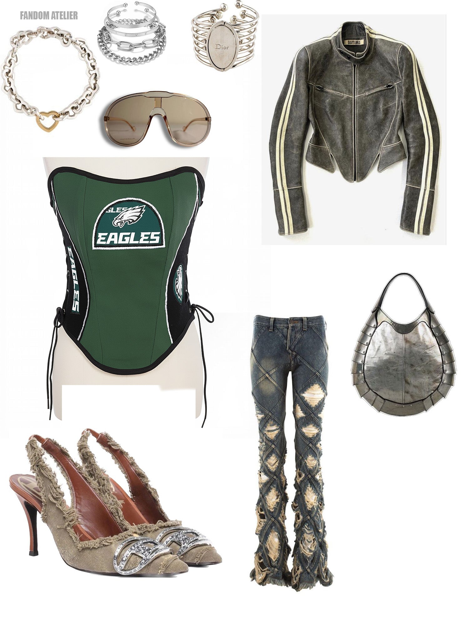 Philadelphia Football Team Corset Top