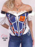 College Football UVA Cavaliers Team Fan Corset Top - Mologoko Couture