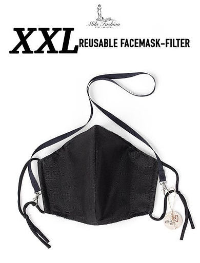 L – XXXL (2XL -3XL) EXTRA LARGE BEARD FACE COVER – FILTER + CARRYING STRAP